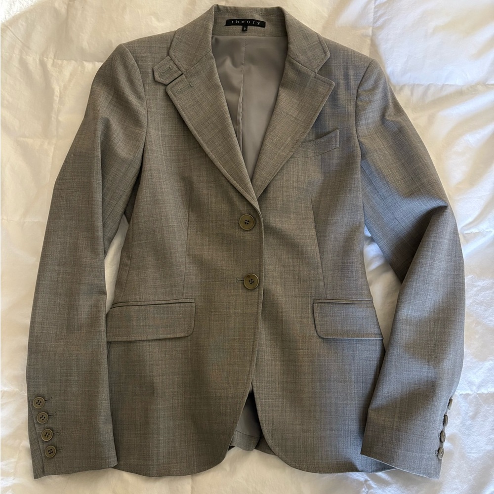 Theory Wool  Light Gray Women's Suit